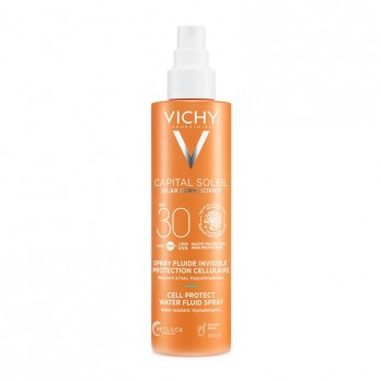 Vichy Capital Soleil Cell Protect Water Fluid Spray SPF30 200ml | Λεπτόρρευστο Αντηλιακό Σπρέι Πολλαπλής Χρήσης