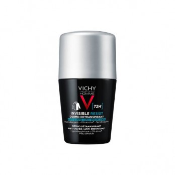 Vichy Homme Invisible, Anti-Stain - Anti Irritation Deodorant Roll-On 50ml | Αποσμητικό Κατά των Σημαδιών και της Έντονης Εφίδρωσης 72ωρών