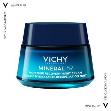 Vichy Mineral 89 Moisture Recovery Night Cream 50ml | Κρέμα Νύχτας Αποκατάστασης της Ενυδάτωσης 