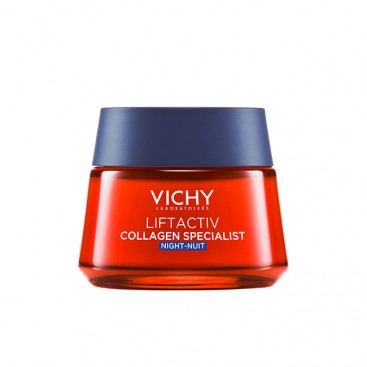 Vichy Liftactiv Collagen Specialist Night 50ml | Κρέμα Νύχτας με Αντιρυτιδική Δράση για Σύσφιξη & Λάμψη