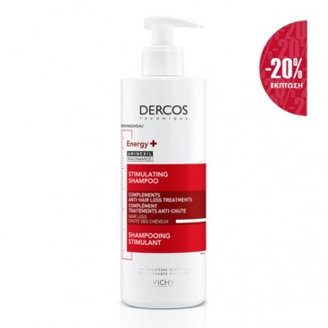 Vichy Dercos Energy+ Anti-Hair Loss Shampoo Special Price 400ml | Δυναμωτικό Σαμπουάν Κατά Της Τριχόπτωσης με Aminexil 