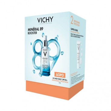 Vichy Mineral 89 Booster Καθημερινό Ενυδατικό Booster Προσώπου 50ml & Δώρο Capital Soleil UV-Age Daily 15ml 