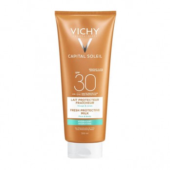 Vichy Capital Soleil Fresh Protective Milk Face & Body SPF30 300ml |Αντηλιακό Γαλάκτωμα Προσώπου και Σώματος