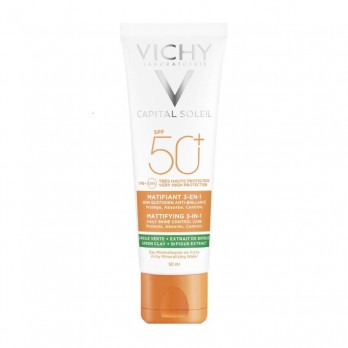 Vichy Capital Soleil Matifiant 3in1 SPF50, 50ml | Αντηλιακή Προσώπου Κατά της Λιπαρότητας