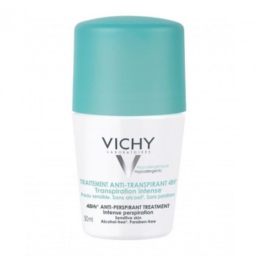 Vichy Deodorant Roll-On 48h Intensive 50ml | Αποσμητικό 48 ωρών για Έντονη Εφίδρωση 