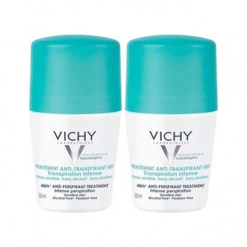 Vichy Deodorant Roll-On 48h Intensive 2x50 ml | Αποσμητικό 48 ωρών για Έντονη Εφίδρωση