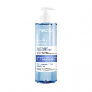 Vichy Dercos Mineral Doux 400ml | Σαμπουάν Απαλό & Τονωτικό 