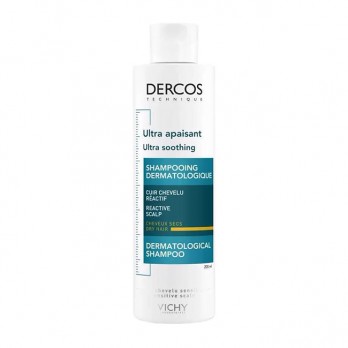 Vichy Dercos Ultra Soothing Dry Hair 200ml | Σαμπουάν με Καταπραυντική Δράση για Ξηρά Μαλλιά 