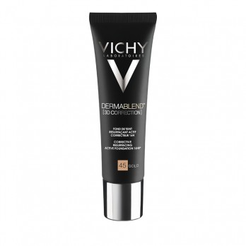 Vichy Dermablend 3D Correction SPF25 Νο45 GOLD, 30ml|Διορθωτικό Make up για Επιδερμίδα με Τάση Ακμής