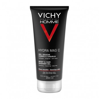 Vichy Homme Hydra Mag C Gel Douche 200 ml |Τονωτικό Ζέλ-Ντούς για Πρόσωπο & Σώμα  για Άνδρες 