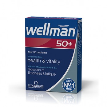 Vitabiotics Wellman 50+ , Εξειδικευμένο Συμπλήρωμα Διατροφής για Άνδρες από 50 Ετών και Πάνω, 30tabs