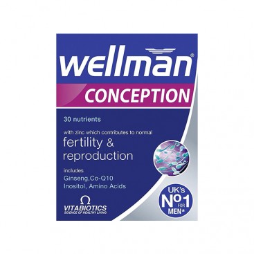 Vitabiotics Wellman Conception Fertility & Reproduction 30tabs | Συμπλήρωμα για την Καλή Ανδρική Αναπαραγωγική Υγεία 