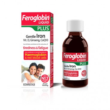 Vitabiotics Feroglobin Liquid Plus 200ml | Συμπλήρωμα Σιδήρου σε Υγρή Μορφή για Ενήλικες