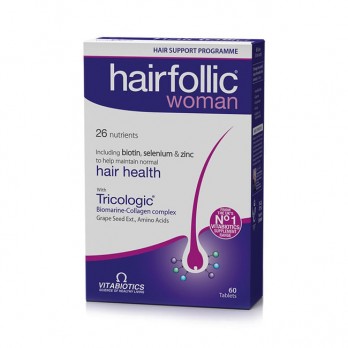 Vitabiotics Hairfollic Woman, Hair Health, 60 tablets | Συμπλήρωμα Διατροφής για την Γυναικεία Τριχόπτωση 