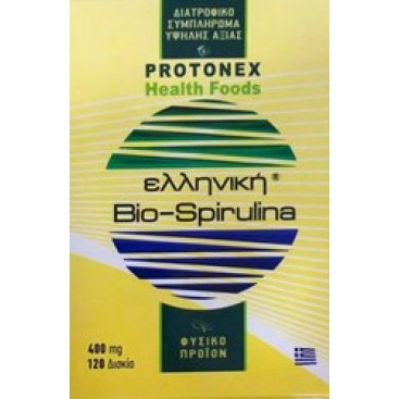 Protonex Ελληνική Bio-Spirulina 400mg Σερρών 120tabs