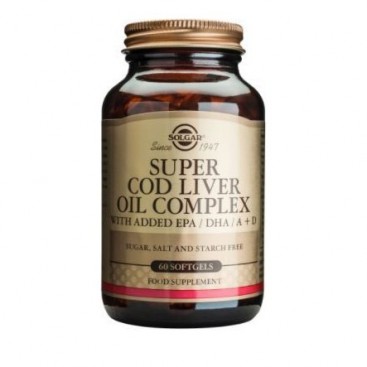 Solgar Super Cod Liver Oil Complex 60Softgels | Συμπλήρωμα Διατροφής με Μουρουνέλαιο