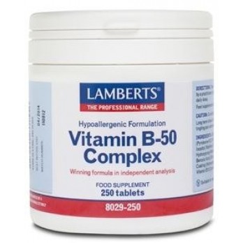 Lamberts Vitamin B-50 Complex 250tabs |Σύμπλεγμα Βιταμίνης B