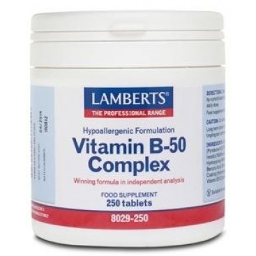 Lamberts Vitamin B-50 Complex 250tabs |Σύμπλεγμα Βιταμίνης B